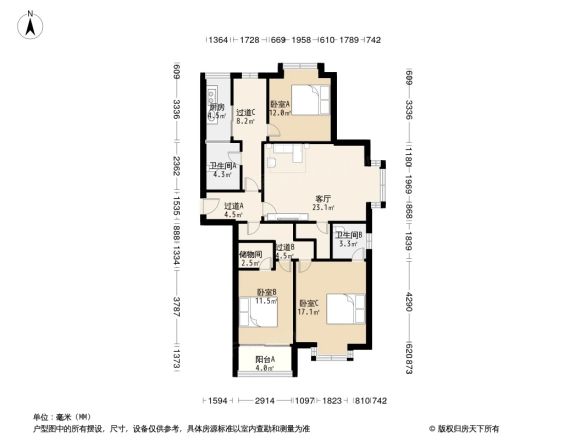 滨州景园户型图