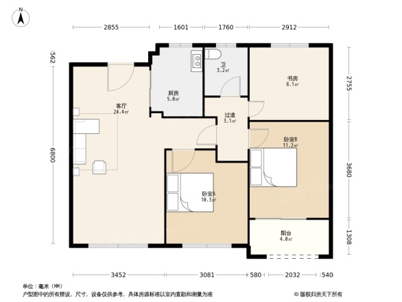 温州四季原著户型图图片