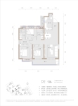 建面约128平米户型