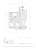 华侨城红坊|云岸建面约128平米户型