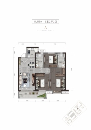 南山·纵横滨江时代3室2厅1厨2卫建面115.00㎡