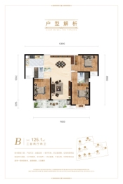 中建·铂公馆3室2厅1厨2卫建面125.10㎡