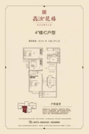 鑫洤·龙禧3室2厅1厨2卫建面123.49㎡