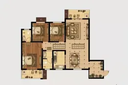 御港湾3室2厅1厨2卫建面131.06㎡