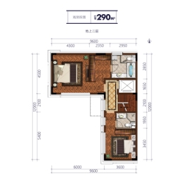 中海尚学府5室2厅1厨4卫建面290.00㎡