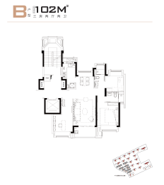 华发四季半岛3室2厅1厨2卫建面102.00㎡