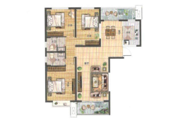 新乡守拙园3室2厅1厨2卫建面140.00㎡