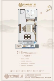 中央财富广场1室1厅1厨1卫建面49.07㎡