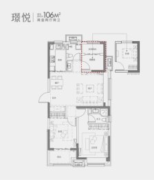 汇景·君悦府2室2厅1厨2卫建面106.00㎡