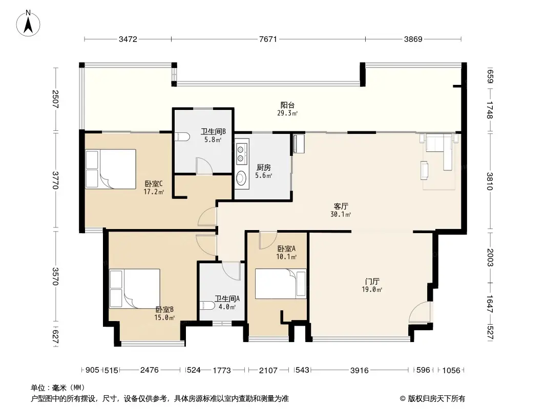 北京富力湾户型图图片