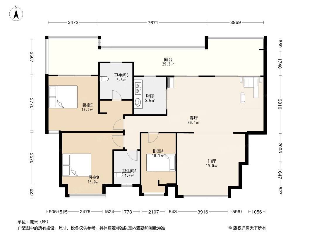 重庆富力湾户型图图片