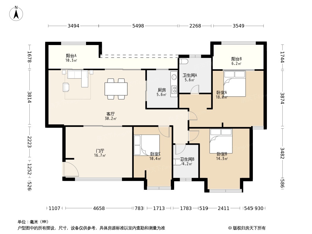 富力湾别墅户型图图片