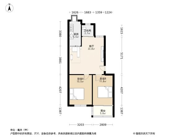 鸳鸯二村户型图