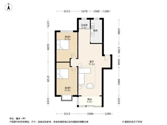 钢城花园三村户型图