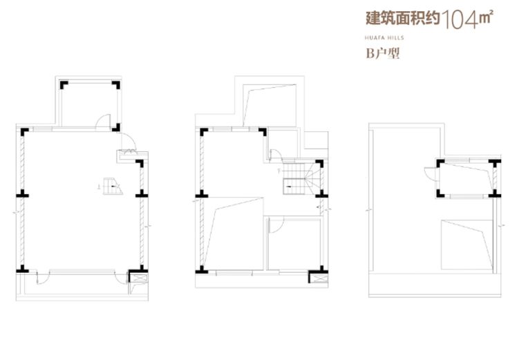 大连华发绿洋湾3室3厅3卫1厨104.00㎡户型图-大连房天下