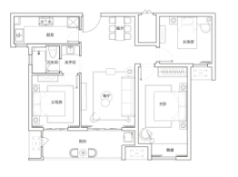 中弘·珑望3室2厅1厨1卫建面105.00㎡