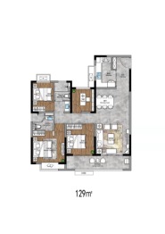 保利国联·和府4室2厅2卫建面130.00㎡