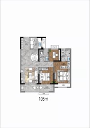 保利国联·和府3室2厅2卫建面105.00㎡