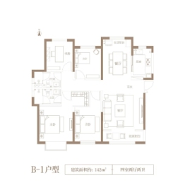 电建地产·郑州泷悦华庭4室2厅1厨2卫建面142.00㎡