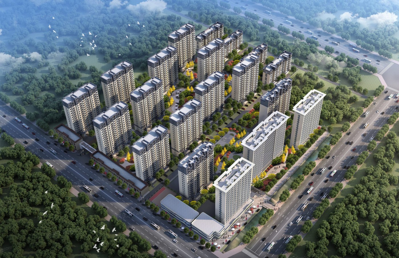 东豪紫园效果图