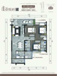 御景龙庭二期·壹悦府3室2厅1厨2卫建面128.64㎡