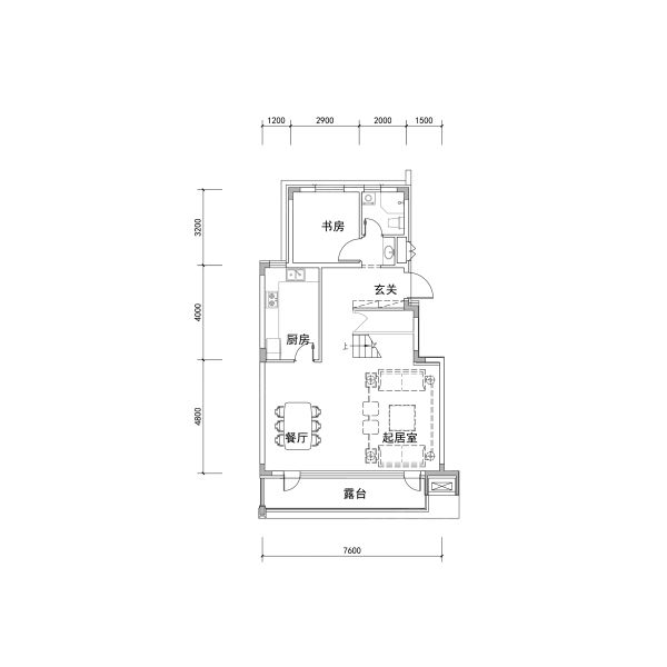 大连华发绿洋湾3室3厅3卫1厨110.00㎡户型图-大连房天下
