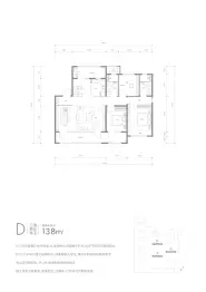 融创·影都壹號|朗悦3室2厅1厨2卫建面138.00㎡