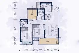 中交紫薇春晓2室2厅1厨2卫建面89.00㎡