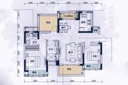 中交紫薇春晓2室2厅1厨2卫建面89.00㎡