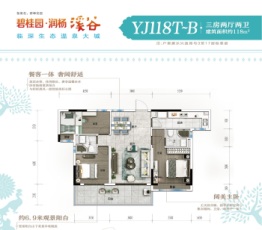 碧桂园·润杨溪谷3室2厅1厨2卫建面118.00㎡