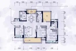 中交紫薇春晓3室2厅1厨2卫建面105.00㎡