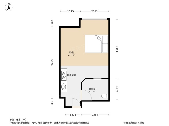 鲁商盛景广场公寓户型图
