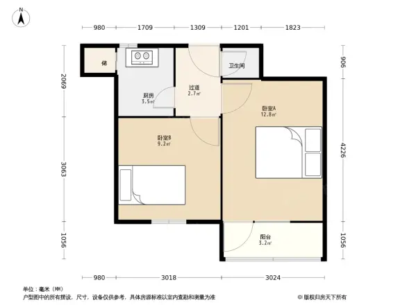 工业南路小鸭宿舍户型图