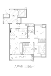 万科 燕语光年3室2厅1厨1卫建面96.00㎡