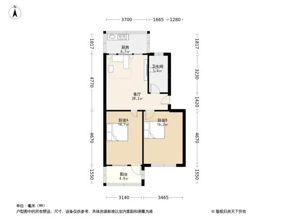 工业南路小鸭宿舍户型图