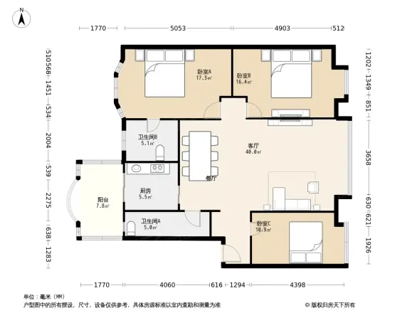 嘉信花园商住楼户型图