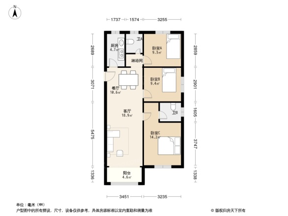 临沂银丰公馆户型图