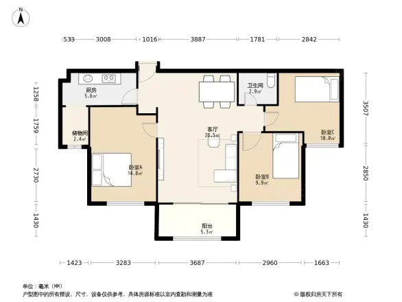 临沂银丰公馆户型图