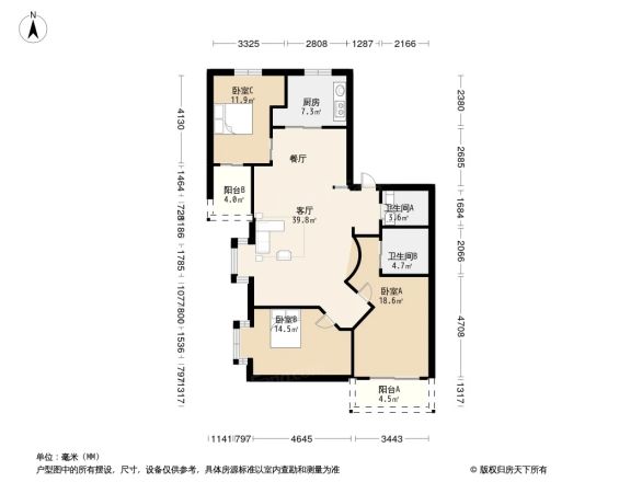融侨锦江A区户型图