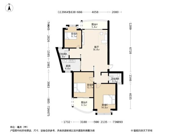 融侨锦江A区户型图