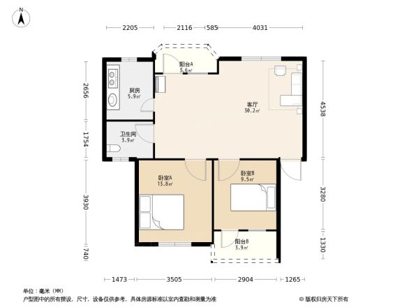 银苑小区户型图