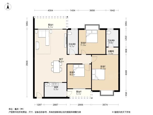 天赐花园户型图