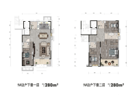 9#280㎡户型下叠(边户)