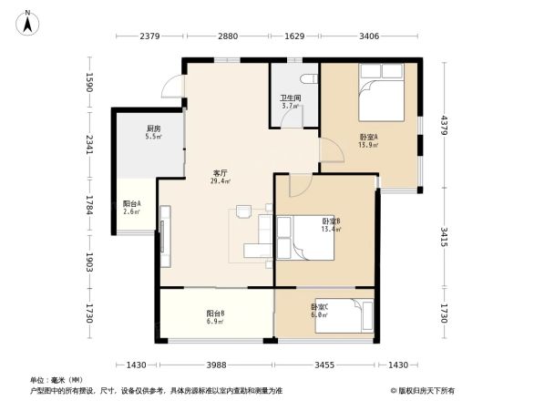 光华大厦商住楼户型图