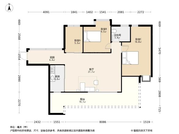 北艺·橄榄苑商住楼户型图