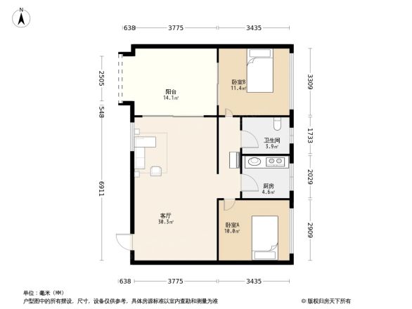 蓝色经典户型图