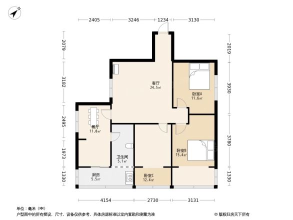 川大新北村户型图