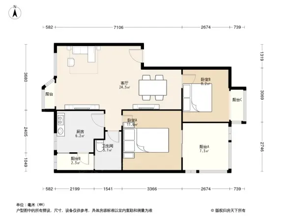金色花园一期户型图