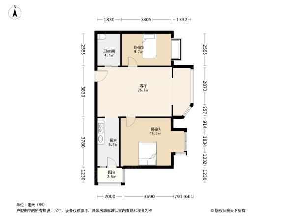 自由星城一期户型图