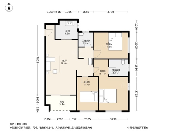 万科金域华庭户型图